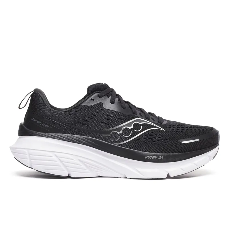 Saucony Guide 18 Wide Men's Running Shoes - Black/White