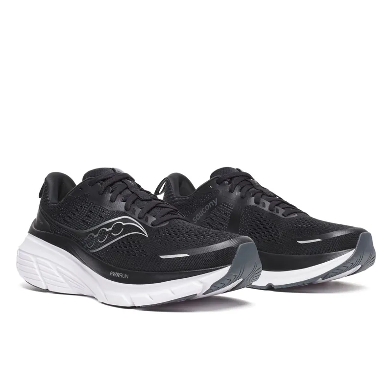Saucony Guide 18 Wide Men's Running Shoes - Black/White-1