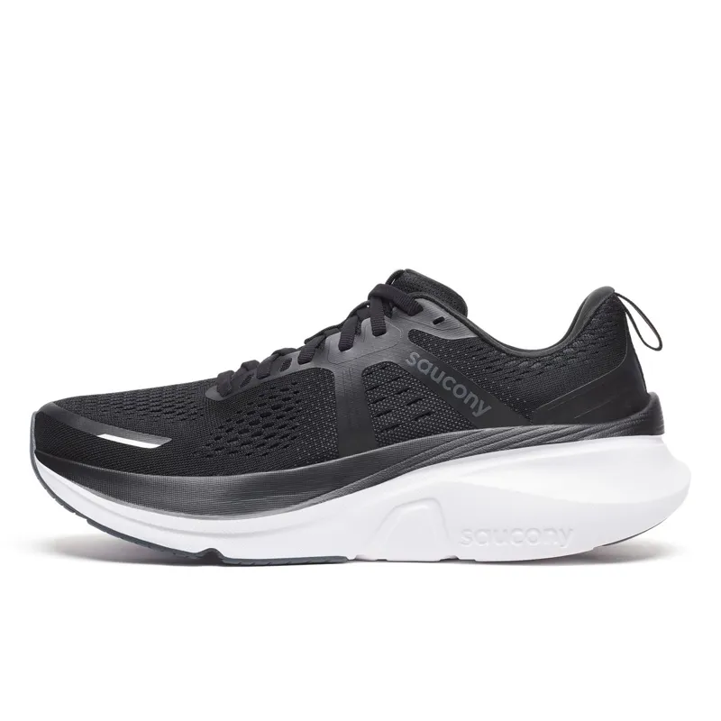 Saucony Guide 18 Wide Men's Running Shoes - Black/White-2