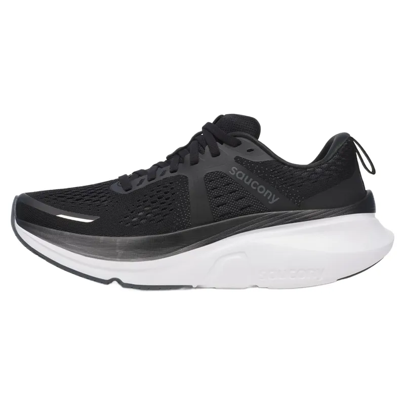 Saucony Guide 18 Wide Women's Running Shoes - Black/White-1