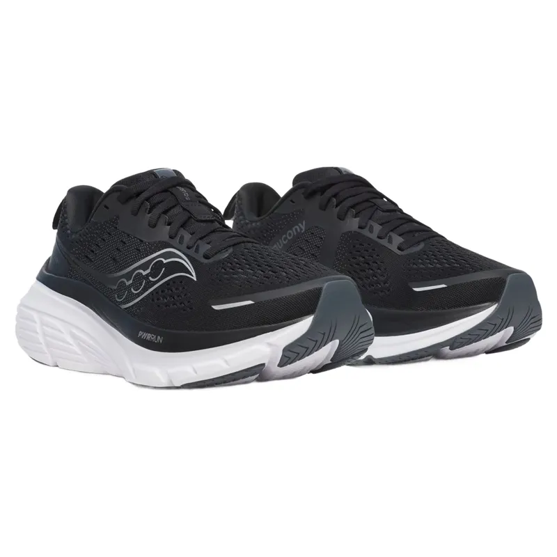 Saucony Guide 18 Wide Women's Running Shoes - Black/White-2