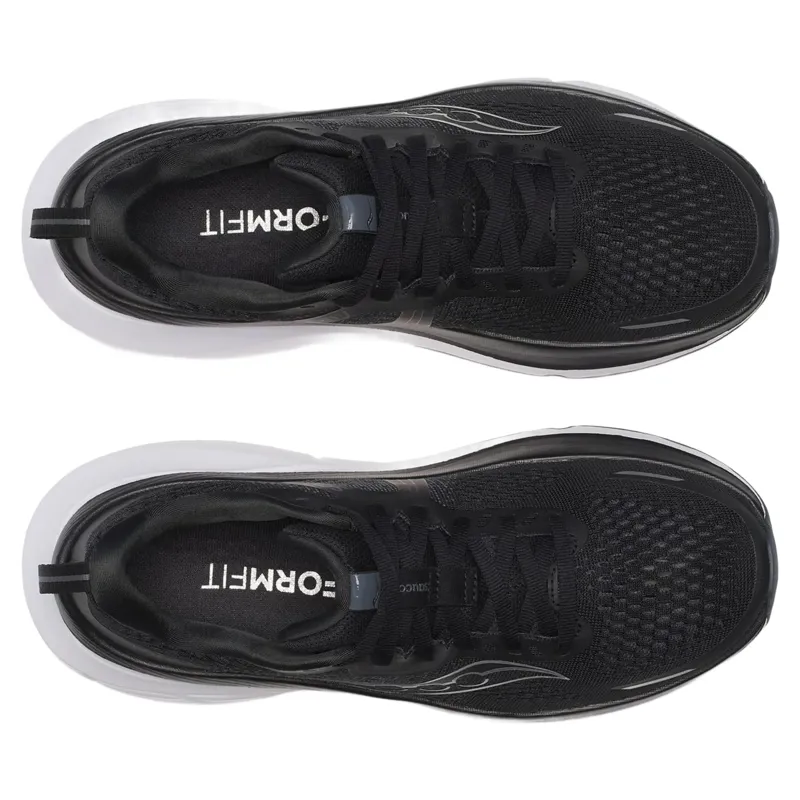 Saucony Guide 18 Wide Women's Running Shoes - Black/White-4