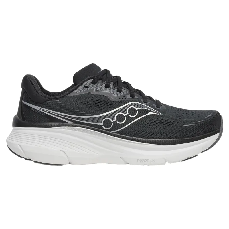 Saucony Guide 19 Men's Running Shoes in Black/Silver