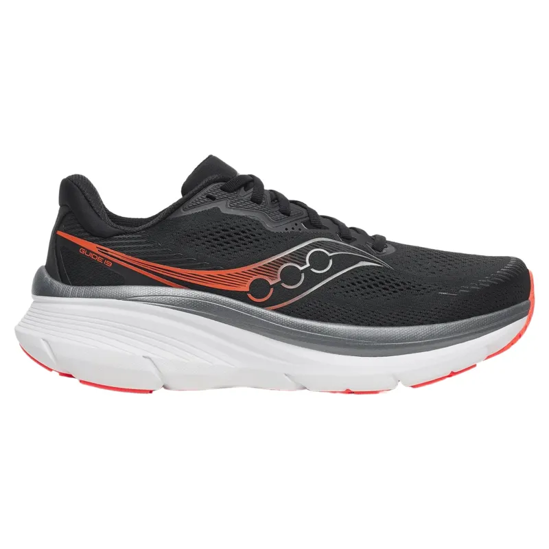 Saucony Guide 19 Men's Running Shoes in Black/Vizired