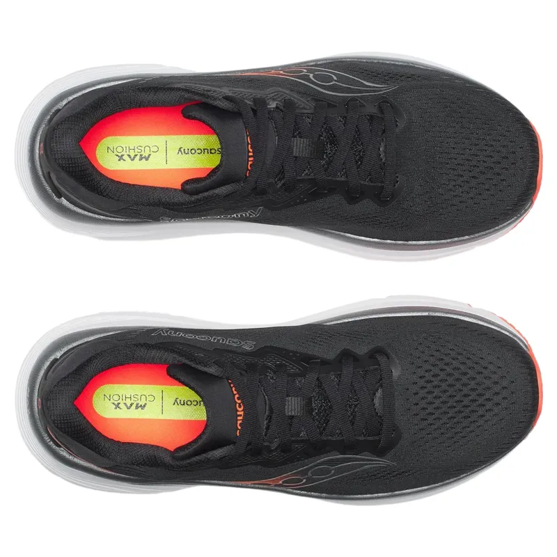 Saucony Guide 19 Men's Running Shoes in Black/Vizired-4