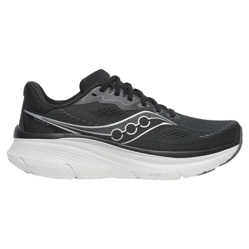Saucony Guide 19 Men's Running Shoes in Black/Silver
