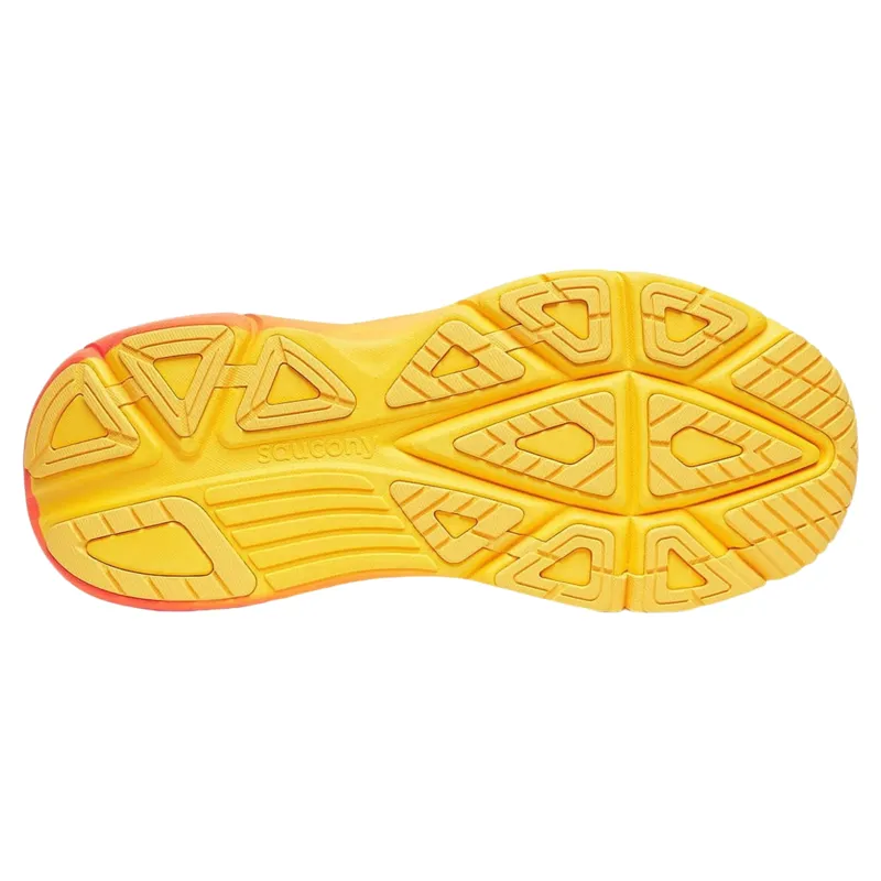 Saucony Guide 19 Men's Running Shoes in Ivory/Fire-5