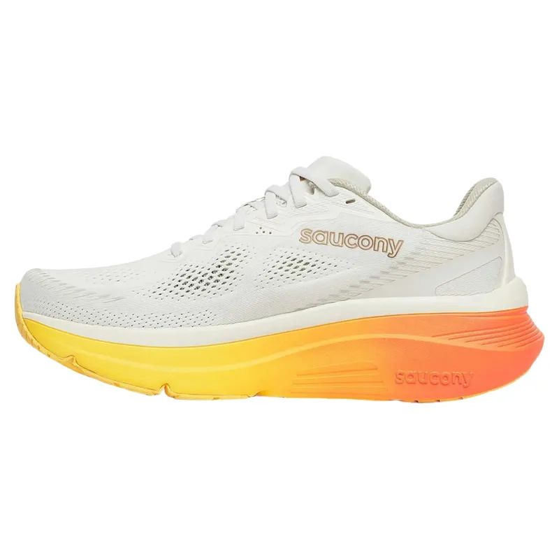 Saucony Guide 19 Men's Running Shoes in Ivory/Fire-1