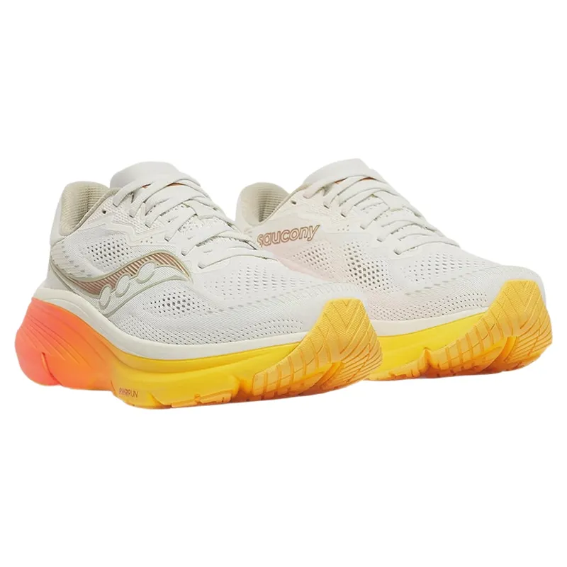 Saucony Guide 19 Men's Running Shoes in Ivory/Fire-2