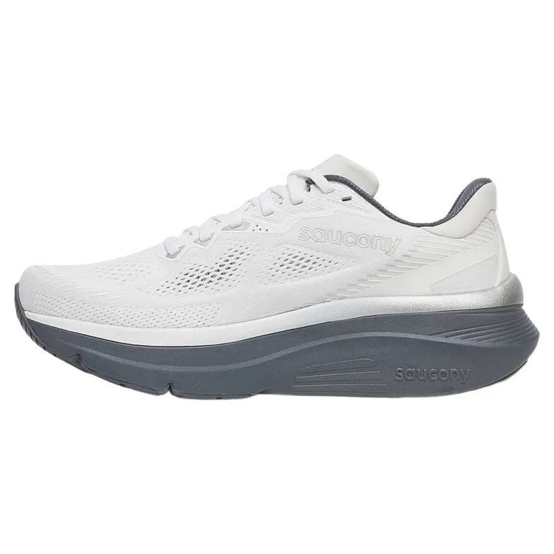 Saucony Guide 19 Men's Running Shoes in White/Shadow-1
