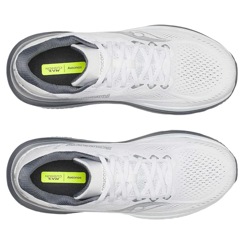 Saucony Guide 19 Men's Running Shoes in White/Shadow-3