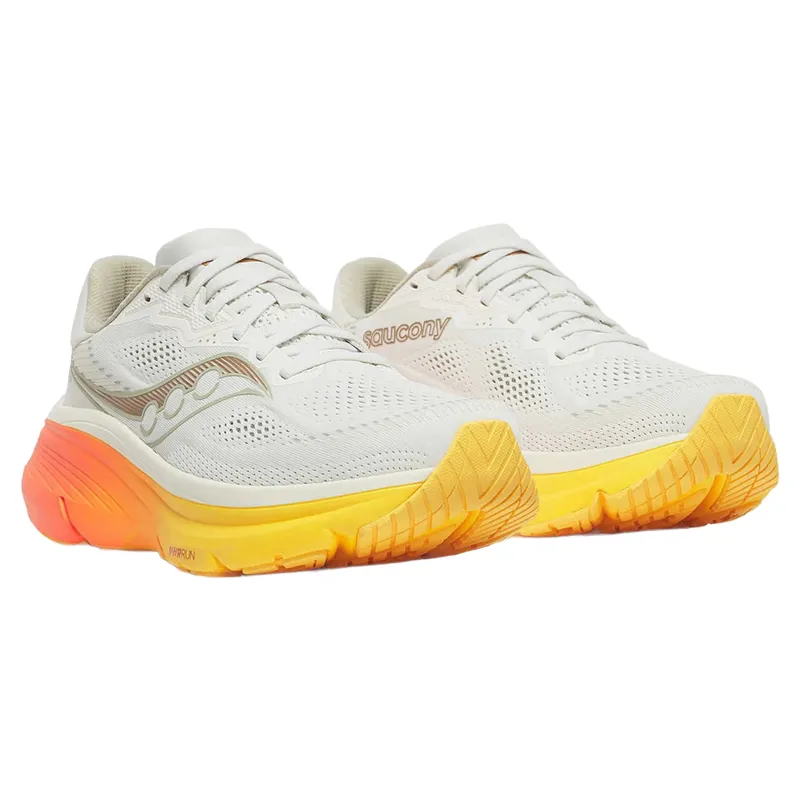Saucony Guide 19 Men's Running Shoes - Ivory/Fire-2
