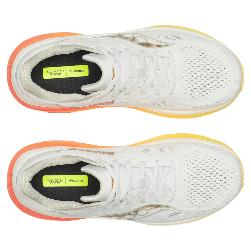 Saucony Guide 19 Men's Running Shoes - Ivory/Fire-4