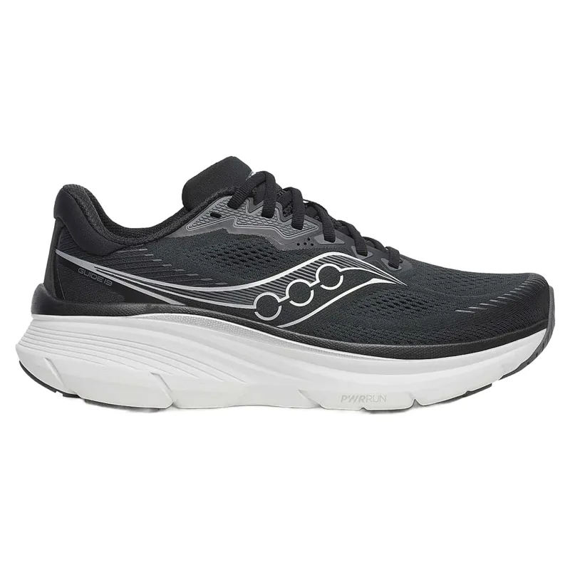 Saucony Guide 19 Wide Men's Running Shoes - Black/Silver