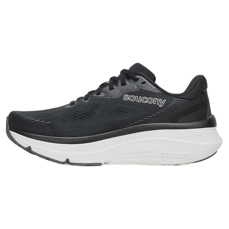 Saucony Guide 19 Wide Men's Running Shoes - Black/Silver-1