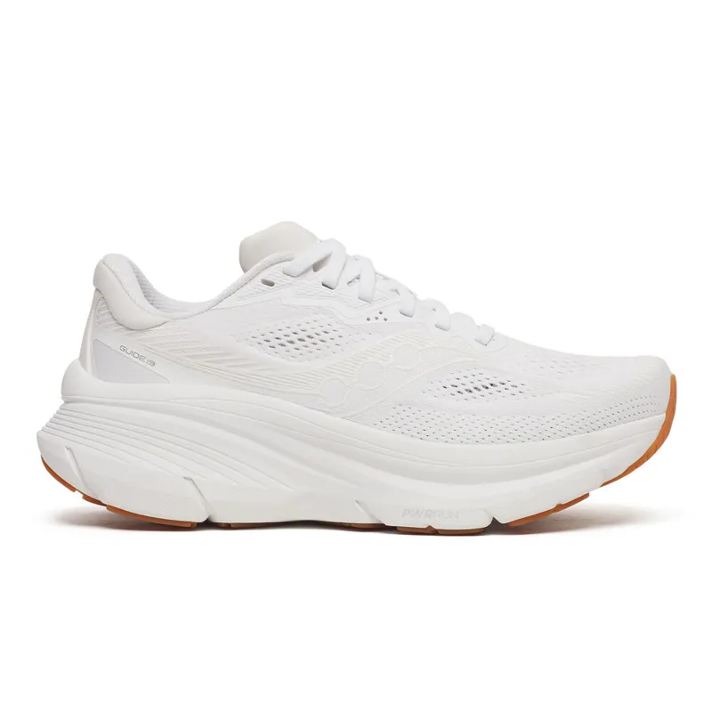 Saucony Guide 19 Women's Running Shoes - White/Gum