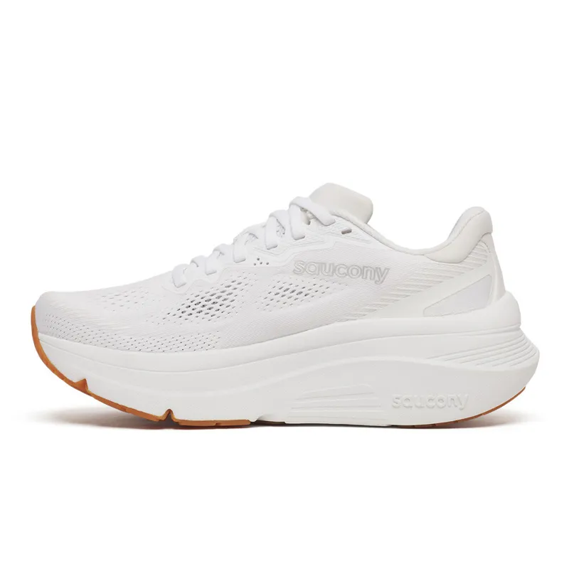 Saucony Guide 19 Women's Running Shoes - White/Gum-1