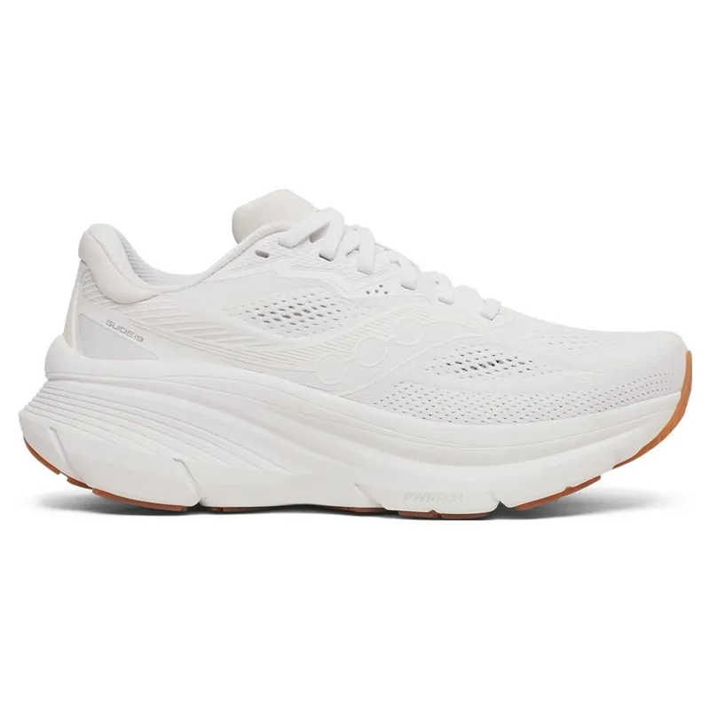 Saucony Guide 19 Women's Running Shoes - White/Gum