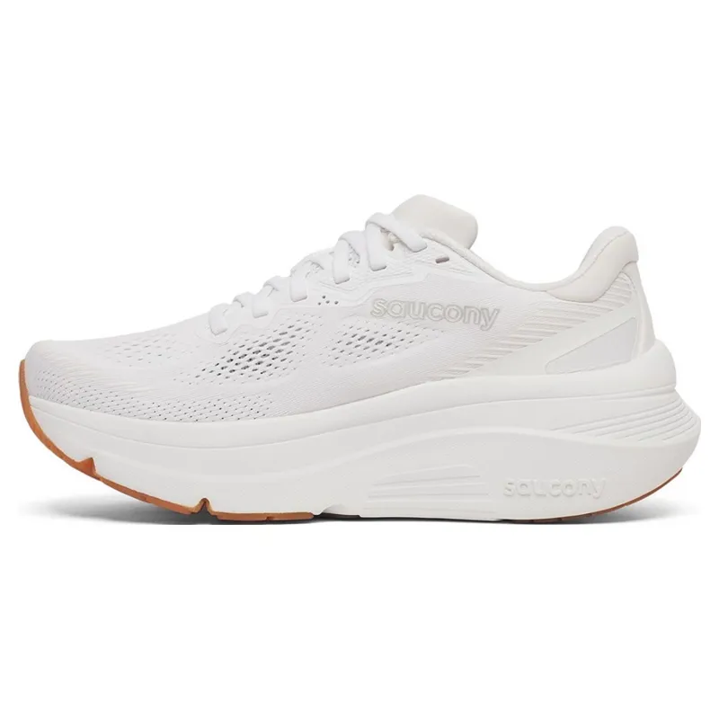 Saucony Guide 19 Women's Running Shoes - White/Gum-1