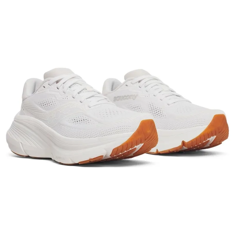 Saucony Guide 19 Women's Running Shoes - White/Gum-2