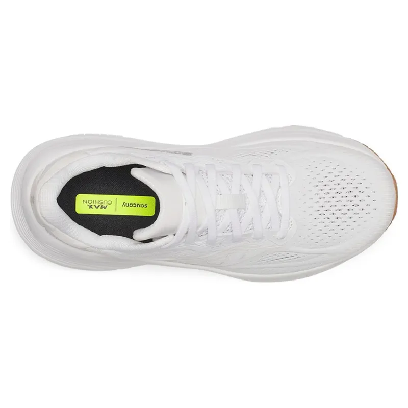 Saucony Guide 19 Women's Running Shoes - White/Gum-3