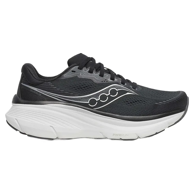Saucony Guide 19 Wide Women's Running Shoes - Black/Silver