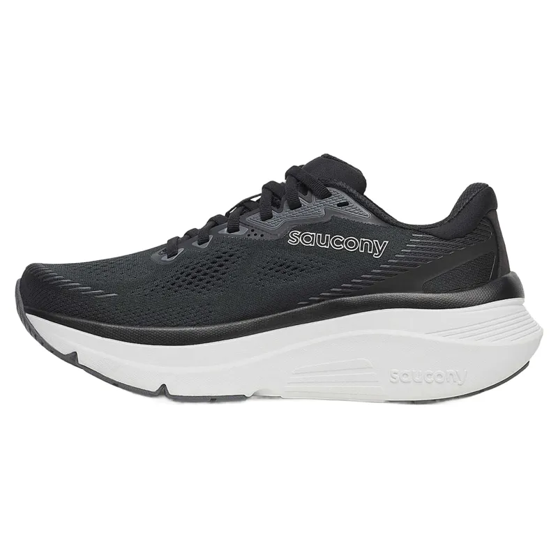 Saucony Guide 19 Wide Women's Running Shoes - Black/Silver-1