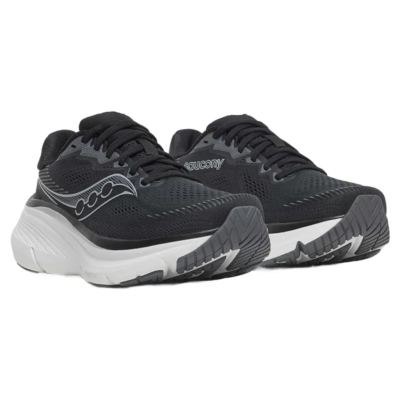 Saucony Guide 19 Wide Women's Running Shoes - Black/Silver-2