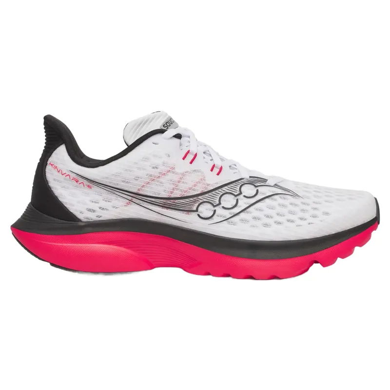 Saucony Kinvara 16 Men's Running Shoes - White/Red