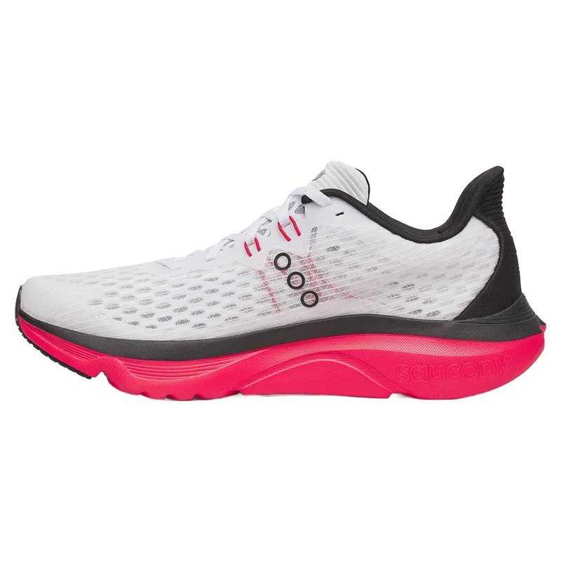Saucony Kinvara 16 Men's Running Shoes - White/Red-2