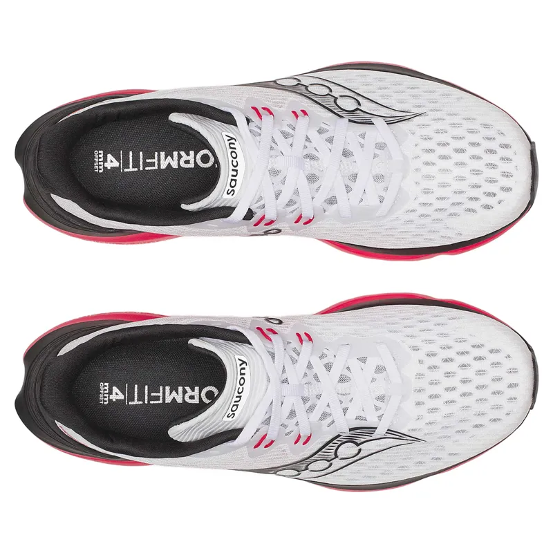 Saucony Kinvara 16 Men's Running Shoes - White/Red-4