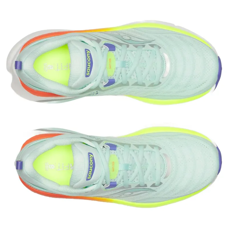 Saucony Omni ST 23 Women's Running Shoes - Aqua/Citron-3