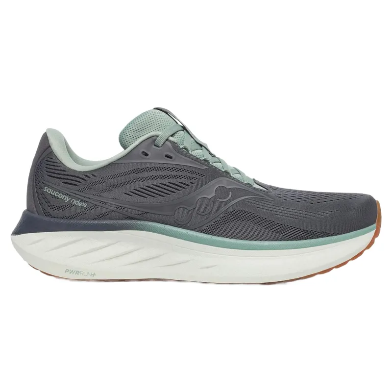 Saucony Ride 18 Men's Running Shoes - Carbon/Iceberg