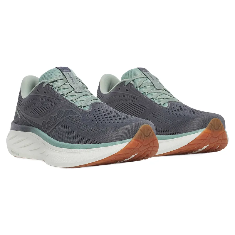 Saucony Ride 18 Men's Running Shoes - Carbon/Iceberg-1