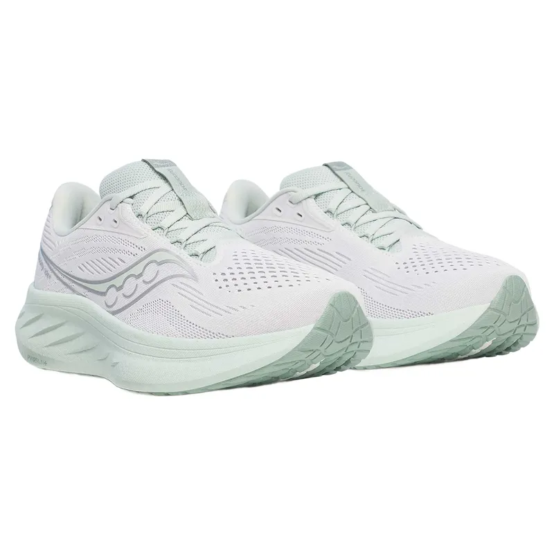 Saucony Ride 18 Women's Running Shoes - Fog/Mist-1