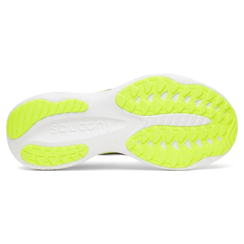 Saucony Ride 19 Men's Running Shoes - White/Citron-2