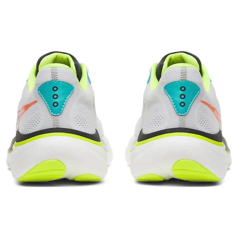 Saucony Ride 19 Men's Running Shoes - White/Citron-4
