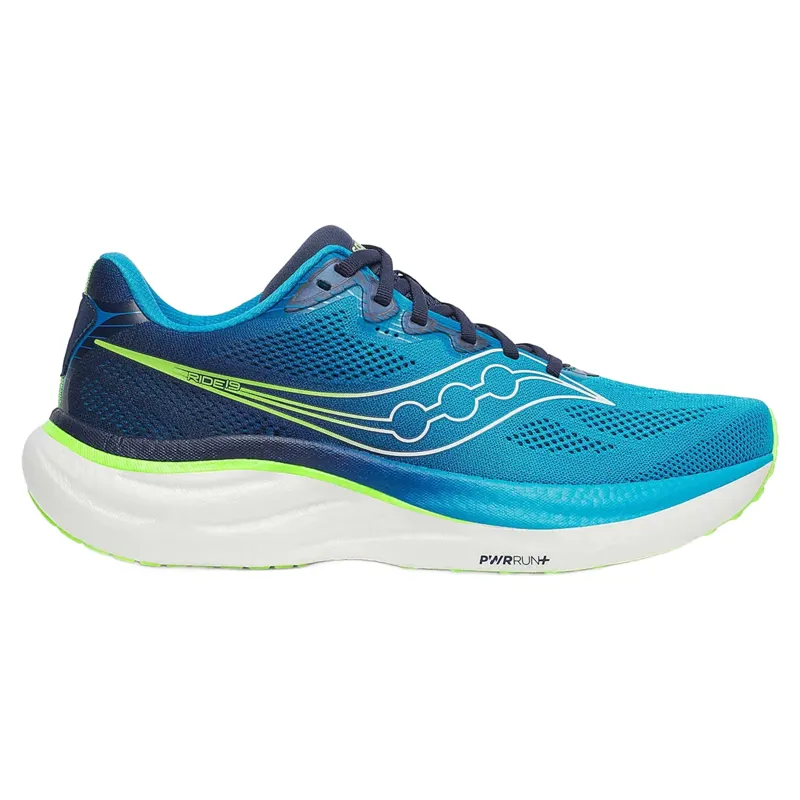Saucony Ride 19 Men's Running Shoes - Cobalt/Slime