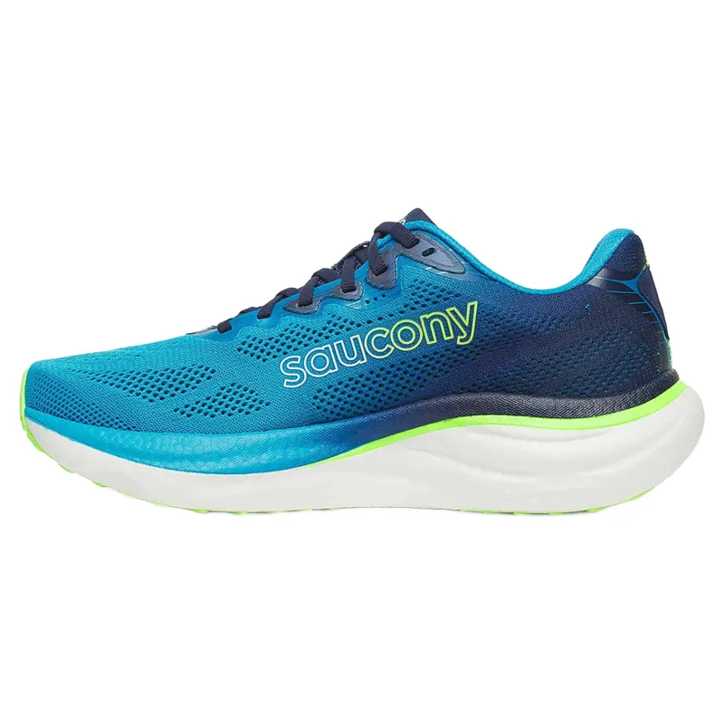 Saucony Ride 19 Men's Running Shoes - Cobalt/Slime-1