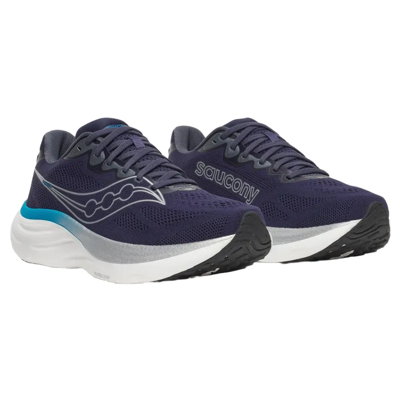 Saucony Ride 19 Men's Running Shoes in Naval/Cobalt-1