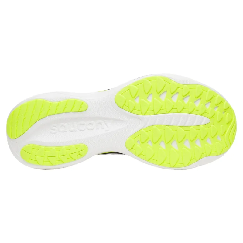 Saucony Ride 19 Men's Running Shoes in White/Citron-2