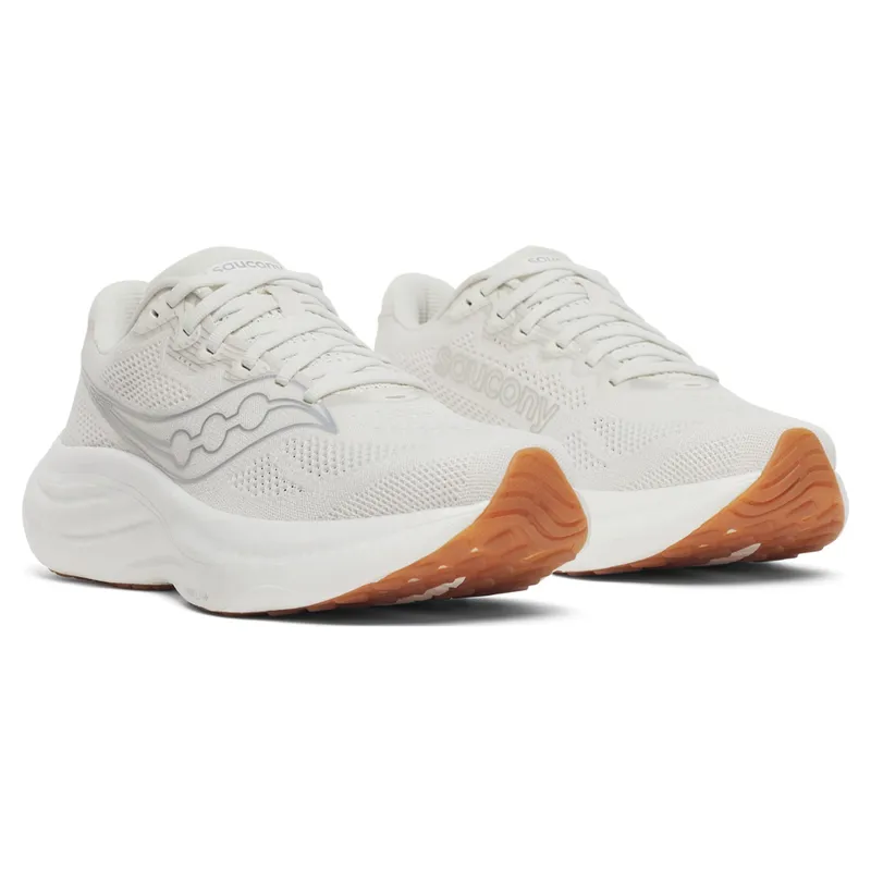 Saucony Ride 19 Women's Running Shoes - Ivory/Gum-1