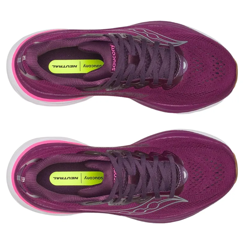 Saucony Ride 19 Women's Running Shoes - Plum/Eggplant-4