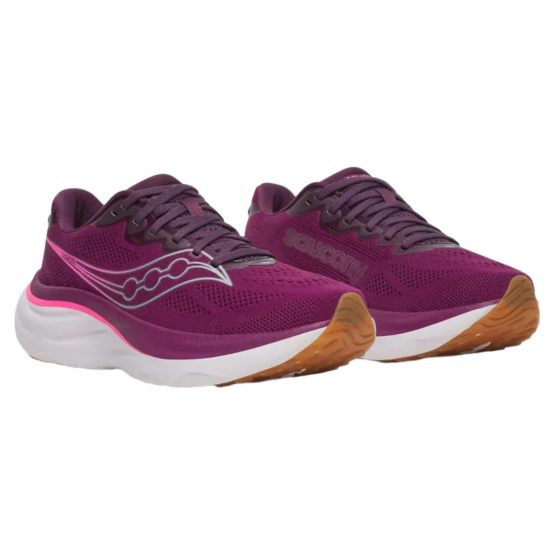 Saucony Ride 19 Women's Running Shoes - Plum/Eggplant-2
