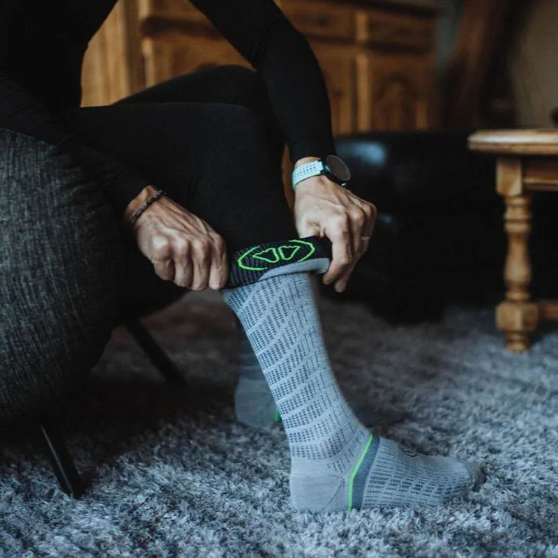 Sidas Ski Merino Performance Socks in White/Blue-3
