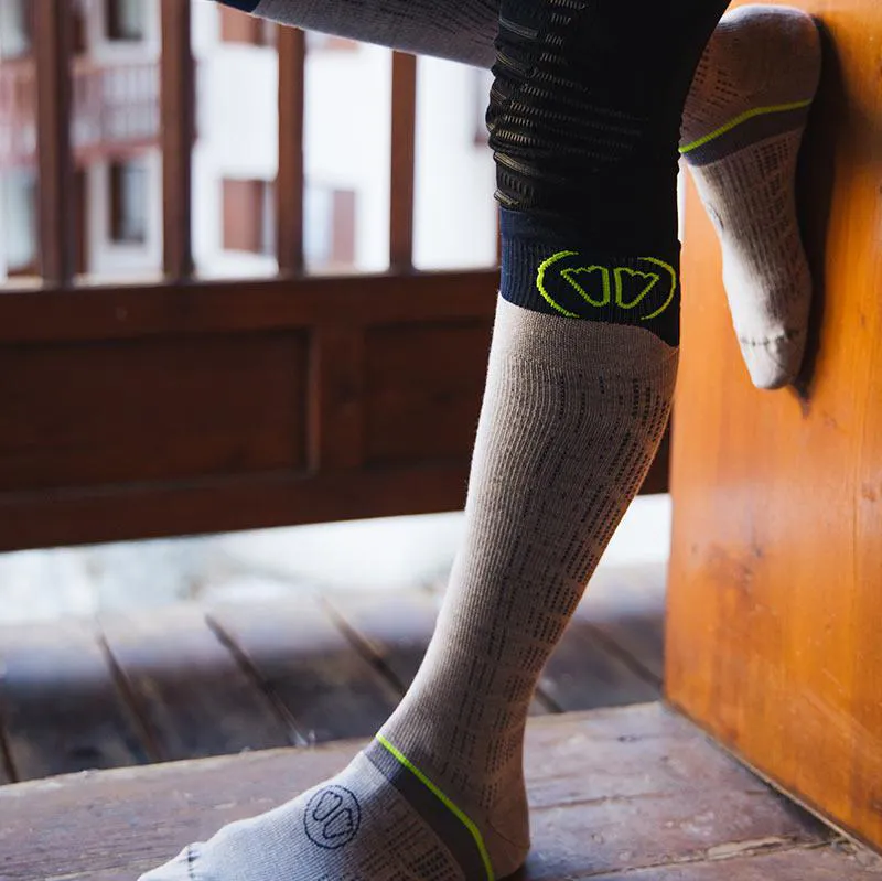 Sidas Ski Merino Performance Socks in White/Blue-4