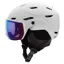 Smith Survey Visor Ski Helmet w. Photochromic Rose Flash Lens - White