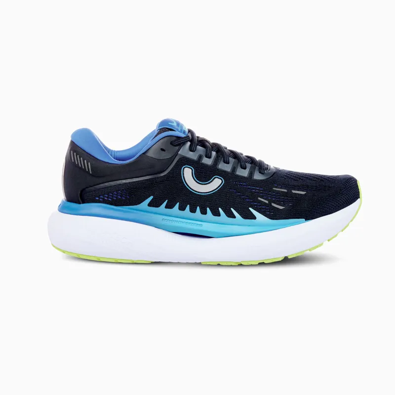 True Motion U-TECH Aion 3 Men's Running Shoes in Black/Blue/Acid Lime